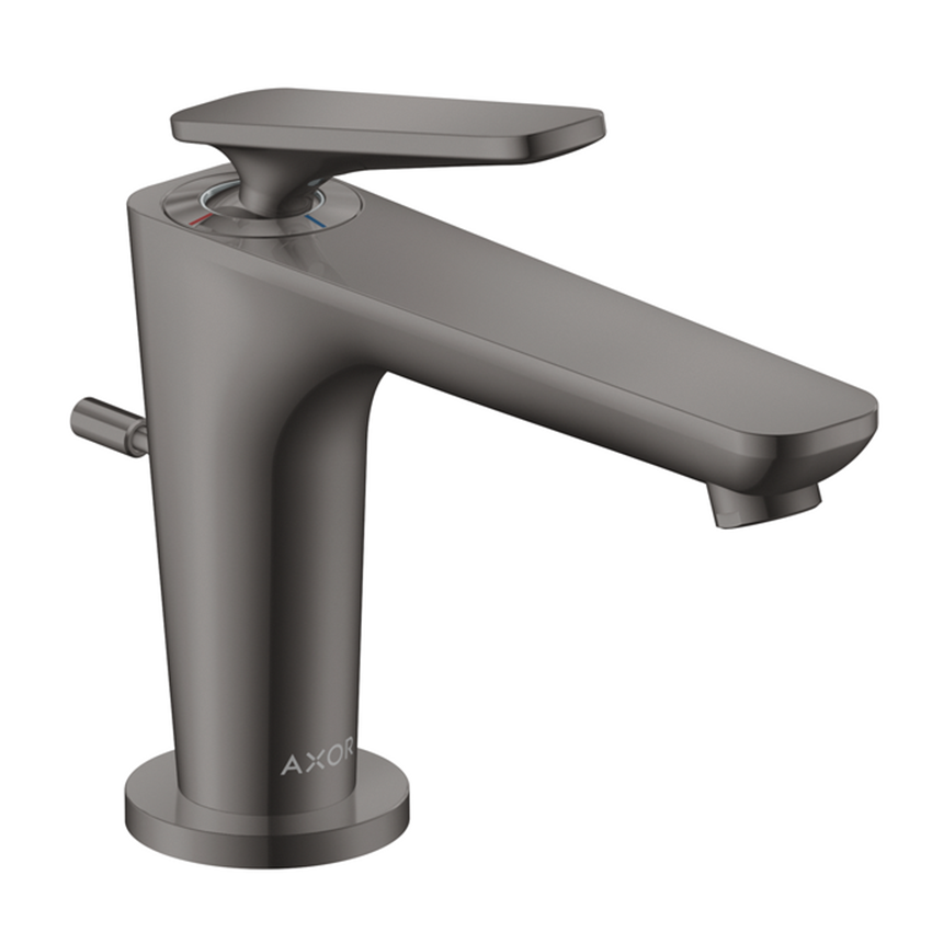 AXOR Citterio C Single lever basin mixer 90 with CoolStart for hand washbasins and pop-up waste set Polished Black Chrome