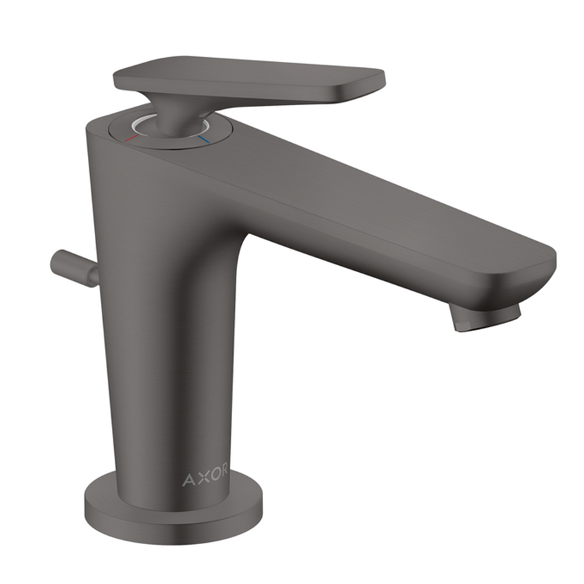 AXOR Citterio C Single lever basin mixer 90 with CoolStart for hand washbasins and pop-up waste set Brushed Black Chrome