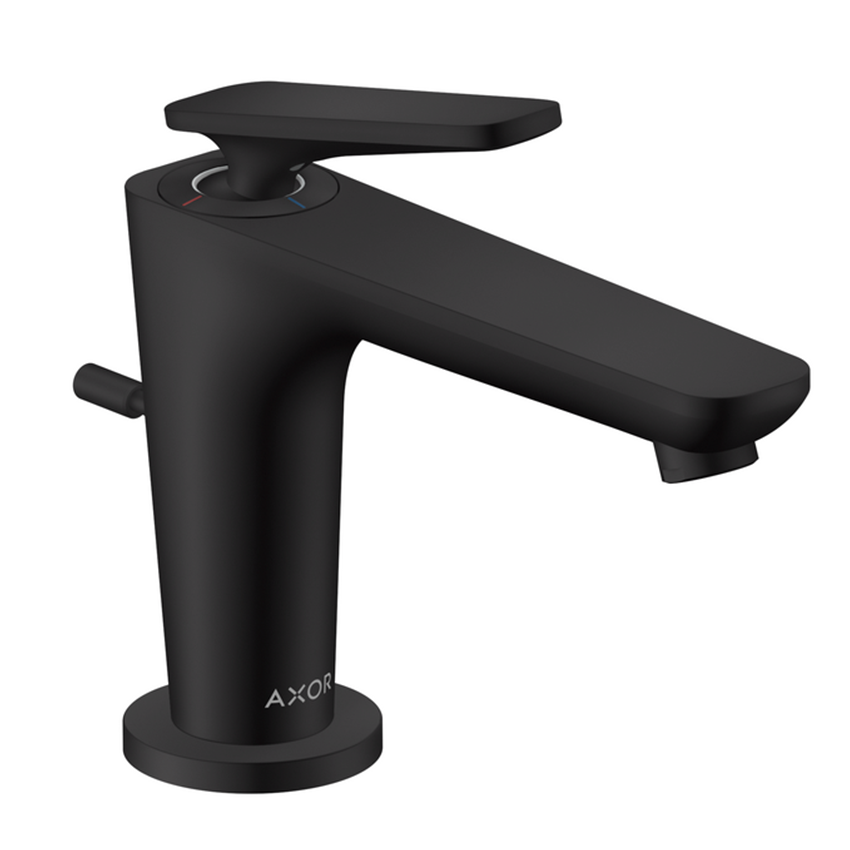 AXOR Citterio C Single lever basin mixer 90 with CoolStart for hand washbasins and pop-up waste set Matt Black