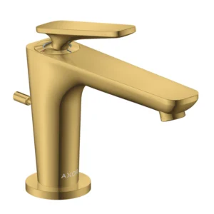 AXOR Citterio C Single lever basin mixer 90 with CoolStart for hand washbasins and pop-up waste set Polished Gold Optic