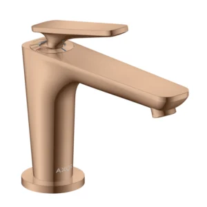 AXOR Citterio C Single lever basin mixer 90 with CoolStart for hand washbasins and waste set Polished Red Gold