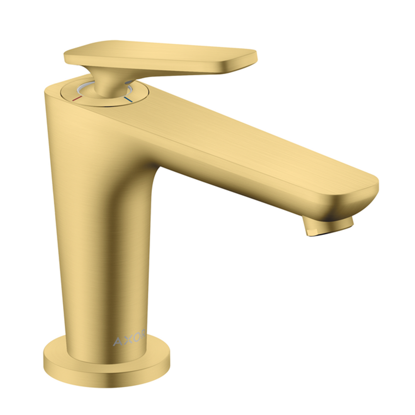 AXOR Citterio C Single lever basin mixer 90 with CoolStart for hand washbasins and waste set Brushed Brass