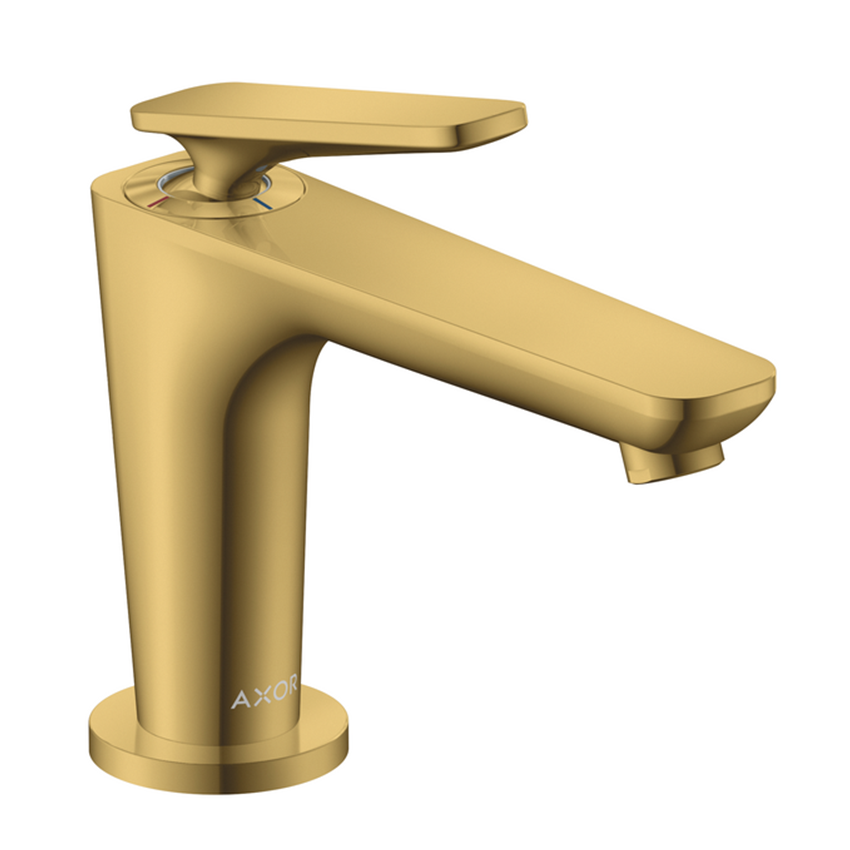 AXOR Citterio C Single lever basin mixer 90 with CoolStart for hand washbasins and waste set Polished Gold Optic