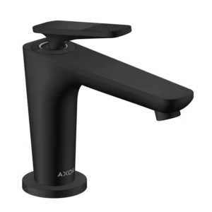 AXOR Citterio C Single lever basin mixer 90 with CoolStart for hand washbasins and waste set, Cubic Cut -  Matt Black