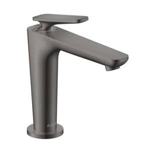 AXOR Citterio C Single lever basin mixer 125 with CoolStart and waste set, Cubic Cut -  Polished Black Chrome