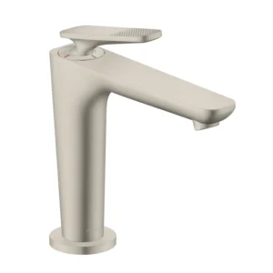 AXOR Citterio C Single lever basin mixer 125 with CoolStart and waste set, Cubic Cut -  Stainless Steel Optic