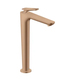 AXOR Citterio C Single lever basin mixer 250 with CoolStart and waste set, cubic cut -  Brushed Red Gold