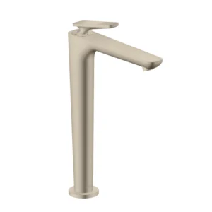 AXOR Citterio C Single lever basin mixer 250 with CoolStart and waste set, cubic cut -  Brushed Nickel