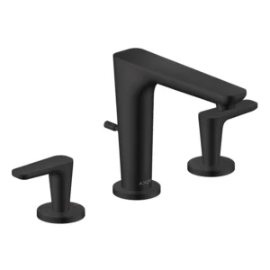 AXOR Citterio C 3-hole basin mixer 125 with pop-up waste set -  Matt Black
