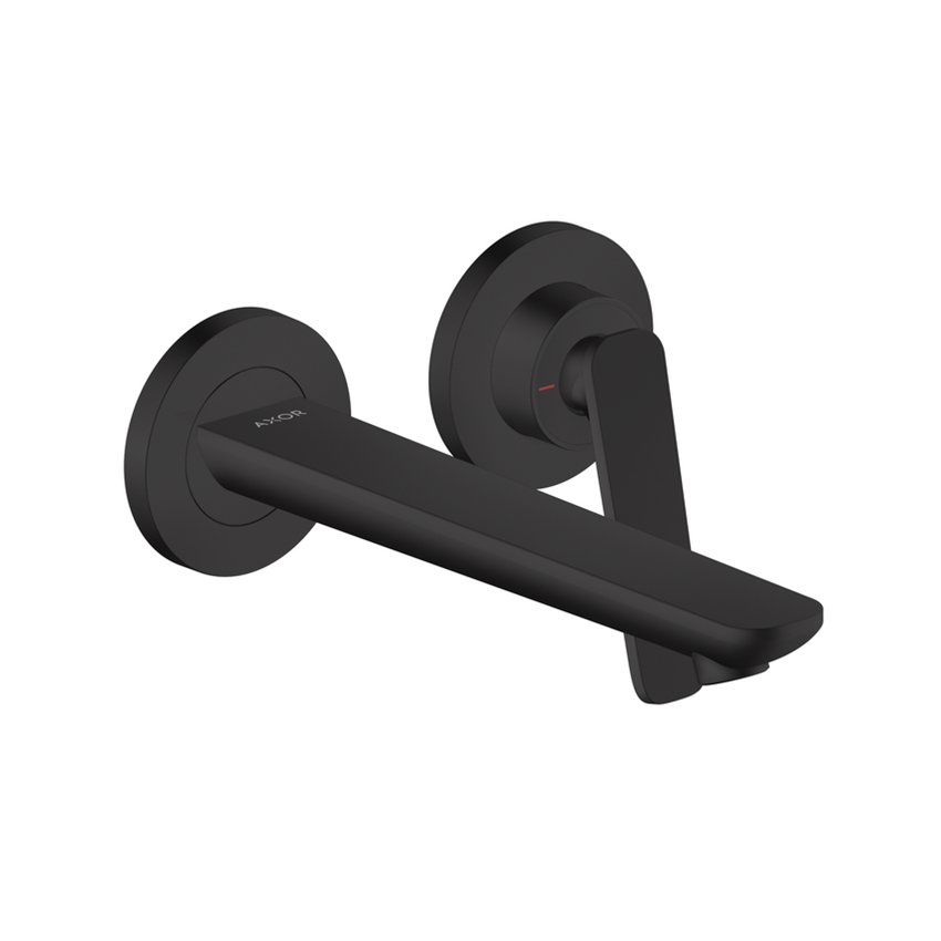 AXOR Citterio C Single lever basin mixer for wall-mounted with spout 195 mm - Matt Black