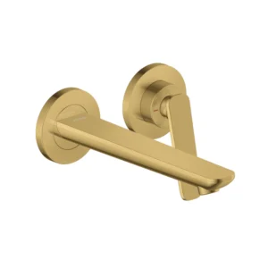 AXOR Citterio C Single lever basin mixer for wall-mounted with spout 195 mm -  Polished Gold Optic
