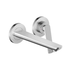 AXOR Citterio C Single lever basin mixer for wall-mounted with spout 195 mm, cubic cut  -  Chrome