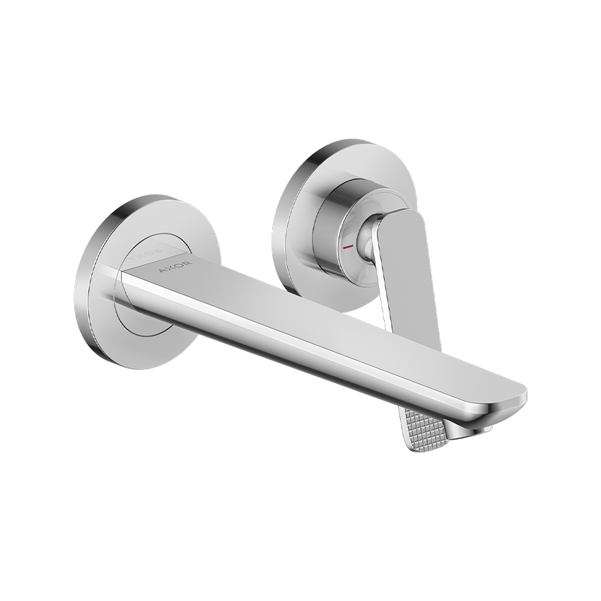 AXOR Citterio C Single lever basin mixer for wall-mounted with spout 195 mm, cubic cut - Chrome