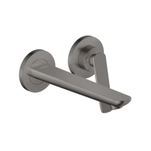 AXOR Citterio C Single lever basin mixer for wall-mounted with spout 195 mm, cubic cut  -  Polished Black Chrome
