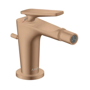 AXOR Citterio C Single lever bidet mixer with pop-up waste set-  Brushed Red Gold