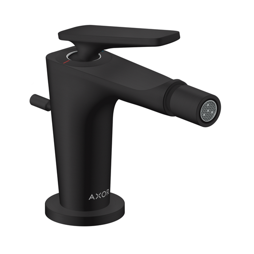 AXOR Citterio C Single lever bidet mixer with pop-up waste set- Matt Black