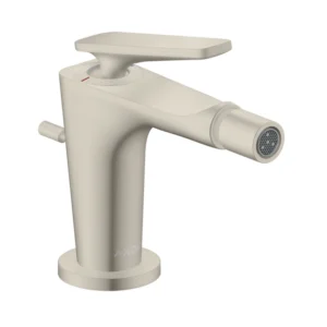 AXOR Citterio C Single lever bidet mixer with pop-up waste set-  Stainless Steel Optic