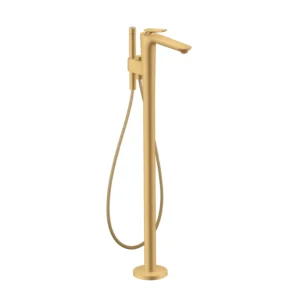 AXOR Citterio C Single lever bath mixer floor-standing, Cubic Cut -  Brushed Gold Optic