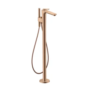 AXOR Citterio C Single lever bath mixer floor-standing, Cubic Cut -  Polished Red Gold