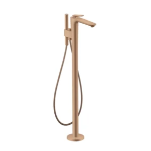 AXOR Citterio C Single lever bath mixer floor-standing, Cubic Cut -  Brushed Red Gold