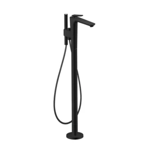 AXOR Citterio C Single lever bath mixer floor-standing, Cubic Cut -  Matt Black