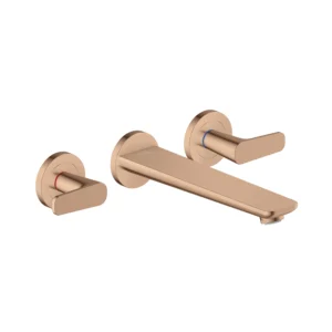 AXOR Citterio C 3-hole bath mixer for concealed installation wall-mounted -  Polished Red Gold