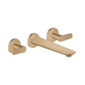 AXOR Citterio C 3-hole bath mixer for concealed installation wall-mounted, cubic cut -  Brushed Bronze