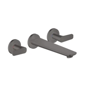 AXOR Citterio C 3-hole bath mixer for concealed installation wall-mounted, cubic cut -  Brushed Black Chrome