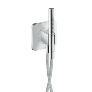 AXOR Citterio C Porter unit 120/120 softsquare with baton hand shower 2jet and textile shower hose -  Chrome