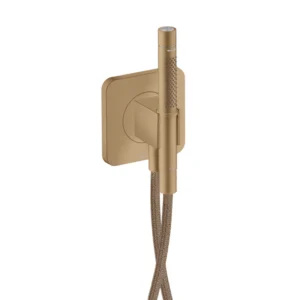 AXOR Citterio C Porter unit 120/120 softsquare with baton hand shower 2jet and textile shower hose -  Brushed Bronze
