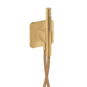AXOR Citterio C Porter unit 120/120 softsquare with baton hand shower 2jet and textile shower hose -  Brushed Gold Optic