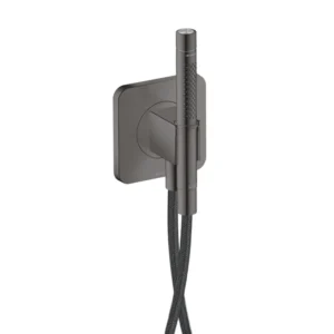 AXOR Citterio C Porter unit 120/120 softsquare with baton hand shower 2jet and textile shower hose -  Polished Black Chrome