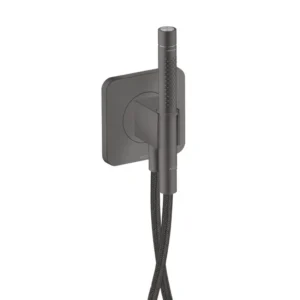 AXOR Citterio C Porter unit 120/120 softsquare with baton hand shower 2jet and textile shower hose -  Brushed Black Chrome
