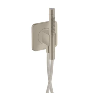 AXOR Citterio C Porter unit 120/120 softsquare with baton hand shower 2jet and textile shower hose -  Brushed Nickel