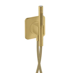AXOR Citterio C Porter unit 120/120 softsquare with baton hand shower 2jet and textile shower hose -  Brushed Brass
