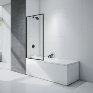 Merlyn Black Framed Bath Screen