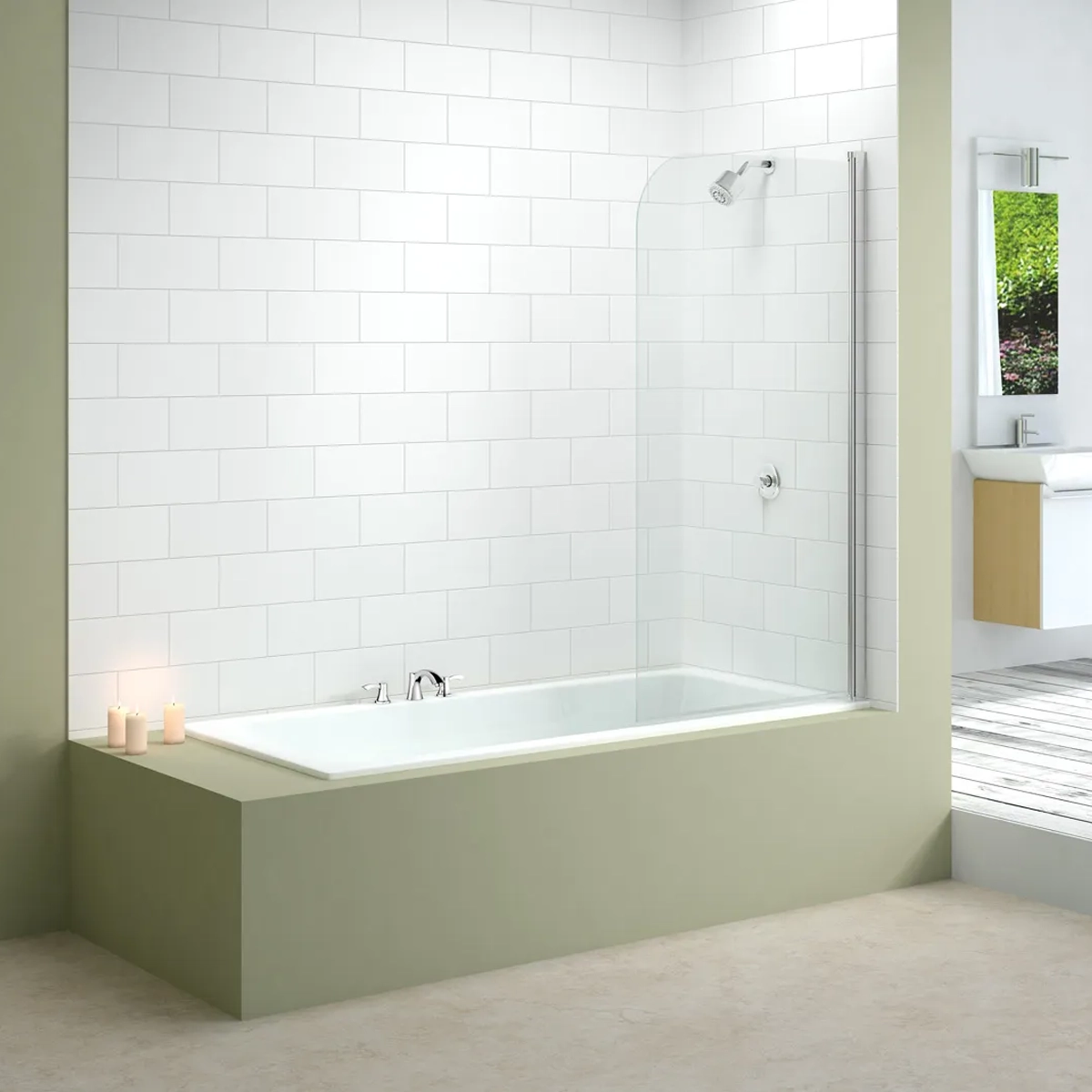 Merlyn Single Curved Bath Screen