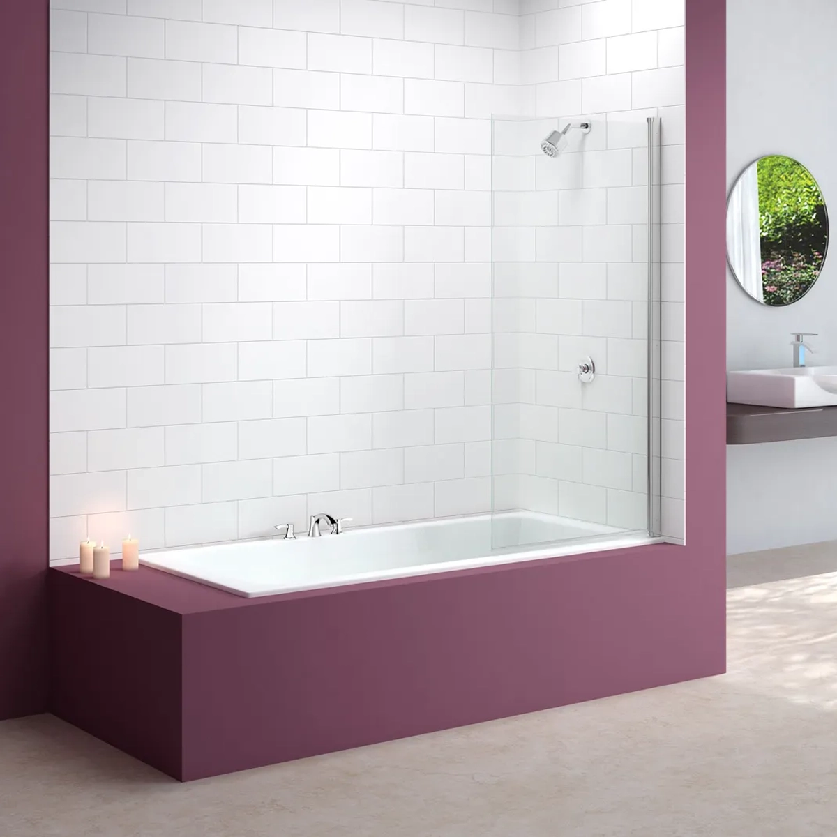 Merlyn Single Square Bath Screen