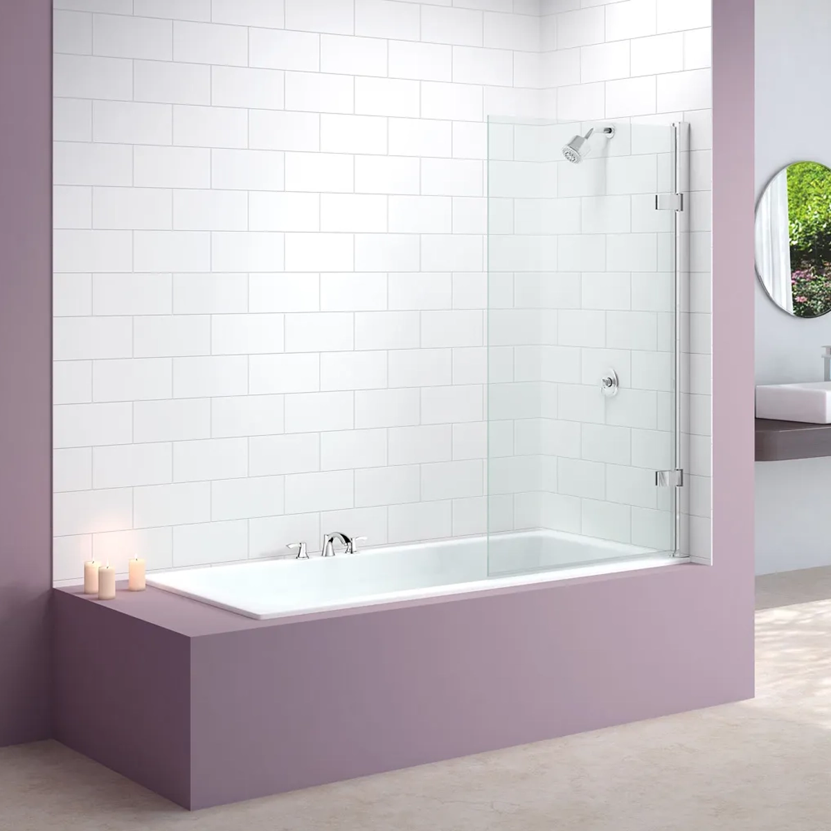 Merlyn Hinged Square Bath Screen