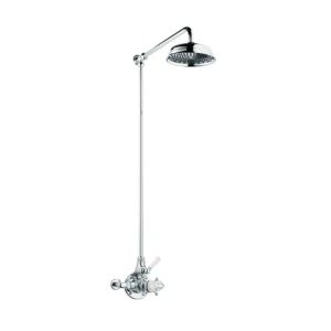 Swadling Invincible Single Exposed Shower Mixer, Rigid Riser Kit and 190mm Deluge