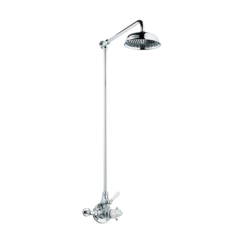 Swadling Invincible Single Exposed Shower Mixer, Rigid Riser Kit and 190mm Deluge