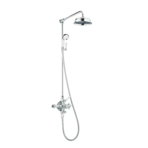 Swadling Invincible Double Exposed Shower Mixer, Rigid Riser Kit and 190mm Deluge