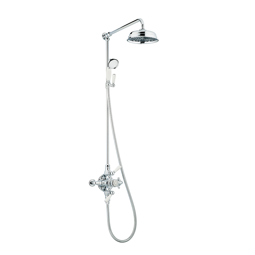 Swadling Invincible Double Exposed Shower Mixer, Rigid Riser Kit and 300mm Deluge