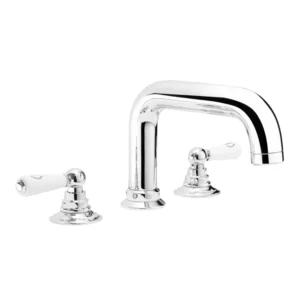 Swadling Invincible Deck Bath Mixer, Curve Spout With Lever