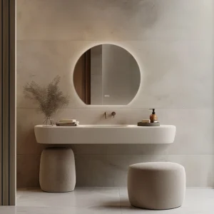 Origins Living Claris Round Cut Mirror 100cm