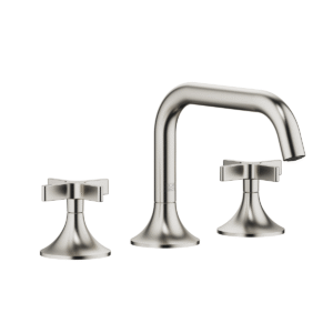 Dornbracht VAIA Three-hole crosshead basin mixer with pop-up waste - Brushed Platinum