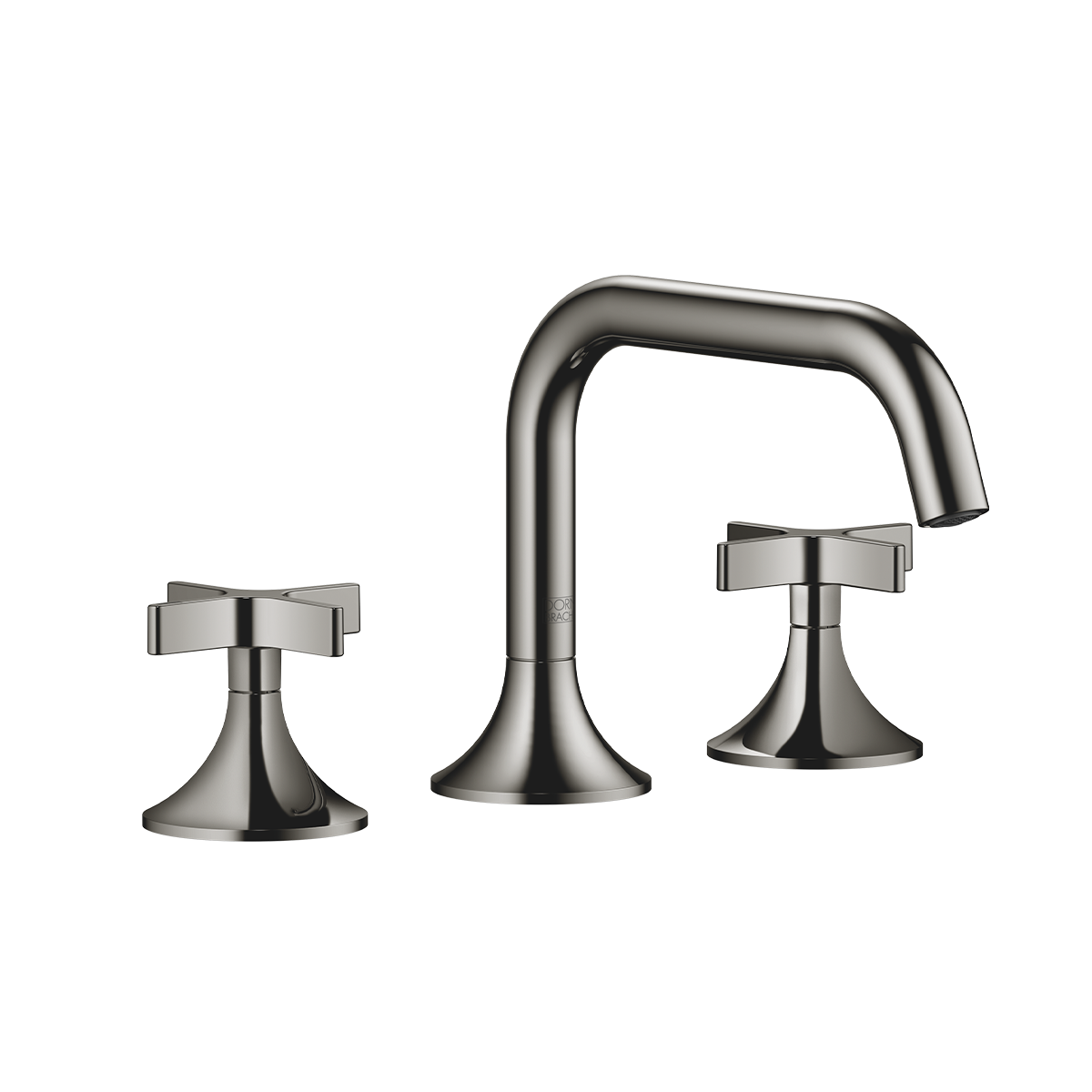 Dornbracht VAIA Three-hole crosshead basin mixer with pop-up waste - Dark Chrome