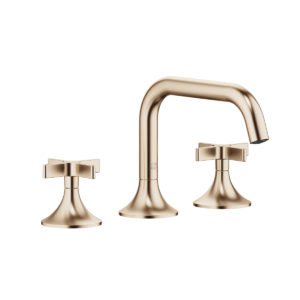 Dornbracht VAIA Three-hole crosshead basin mixer with pop-up waste - Brushed Champagne (22kt Gold)