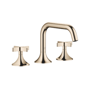 Dornbracht VAIA Three-hole crosshead basin mixer with pop-up waste - Champagne (22kt Gold)