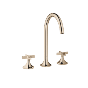 Dornbracht VAIA Three-hole crosshead basin mixer with pop-up waste - Champagne (22kt Gold)